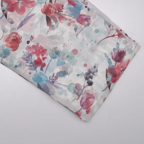 Multi color georgette digital print