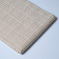 Cream Color Cotton Dobby Self Check Fabric