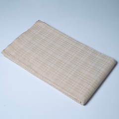 Cream Color Cotton Dobby Self Check Fabric
