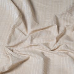 Cream Color Cotton Dobby Self Check Fabric