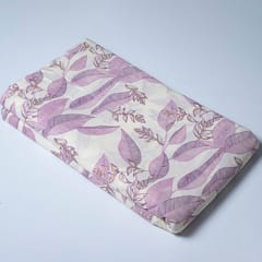 Cream and Move Color Cotton Print  Fabric with Gold Highlight