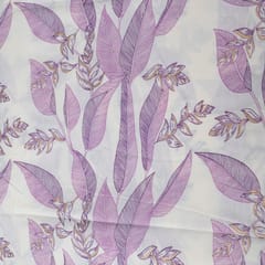 Cream and Move Color Cotton Print  Fabric with Gold Highlight