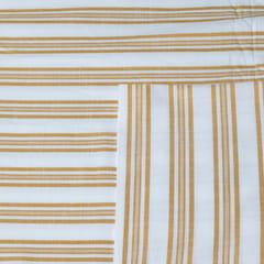 Yellow Color Cotton Yarn Dyed Stripes Fabric