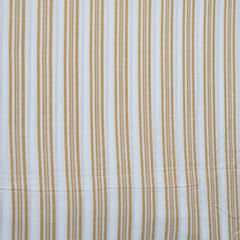 Yellow Color Cotton Yarn Dyed Stripes Fabric
