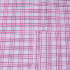 Pink Color Cotton Yarn Dyed Check Fabric