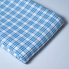 Blue Color Cotton Yarn Dyed Check Fabric