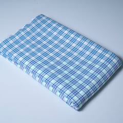 Blue Color Cotton Yarn Dyed Check Fabric