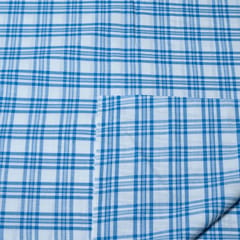 Blue Color Cotton Yarn Dyed Check Fabric