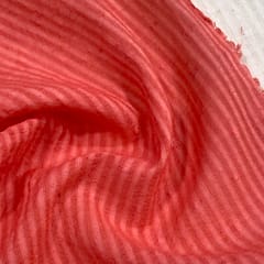 Gajari Color Cotton Dobby Strips Fabric