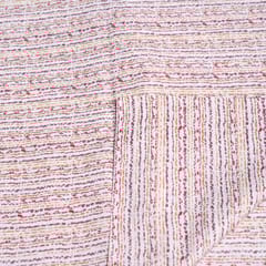 White Color Stripes Cotton Printed Fabric