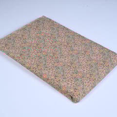 Khaki Color Cotton Printed Fabric
