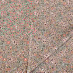 Khaki Color Cotton Printed Fabric