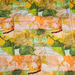 Multi Color Muslin Digital Printed Fabric