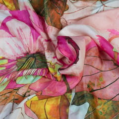 Multi Color Muslin Digital Printed Fabric