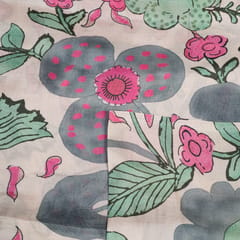 Biege Color Muslin Digital Printed Fabric