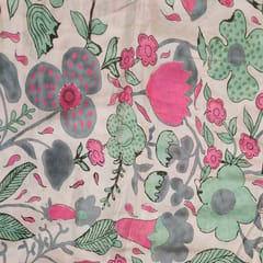 Biege Color Muslin Digital Printed Fabric