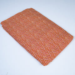 Rust Color Cotton Kantha Print