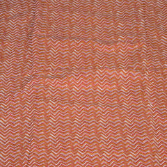 Rust Color Cotton Kantha Print