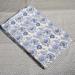 5 Mtr. White and Blue Color Mix and Match Cotton Printed fabric 5mtr Set