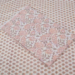 Light Beige Color Cotton Rapid Printed Fabric Set