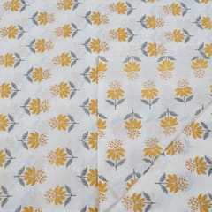 Cream Color Cotton Printed Fabric