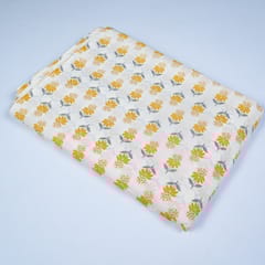 Cream Color Cotton Printed Fabric