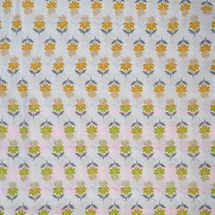 Cream Color Cotton Printed Fabric