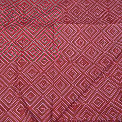 Red Color Cotton Printed Fabric