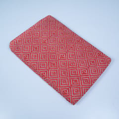 Red Color Cotton Printed Fabric