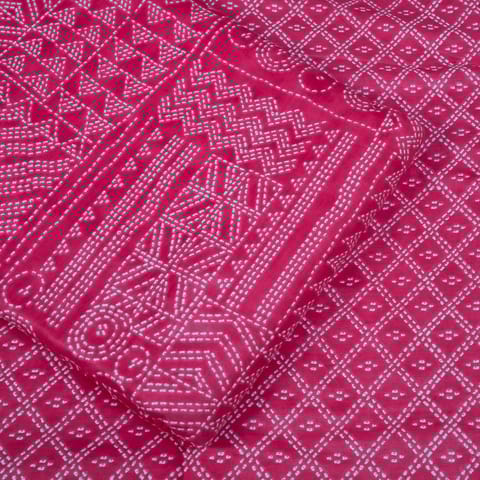 Majenta Color Cotton Printed Fabric Set