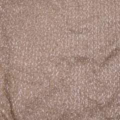 Biege Color Net Pearl and Sequin Embroidery