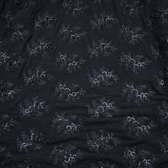 Black Color Imported Georgette Embroidery