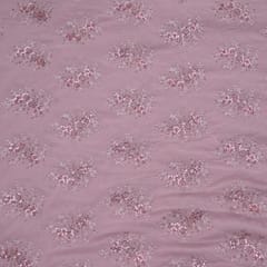 Powder Pink Color Imported Georgette Embroidery