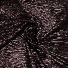 Brown Color Net Sequin Embroidery
