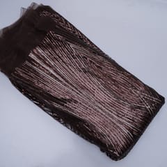 Brown Color Net Sequin Embroidery