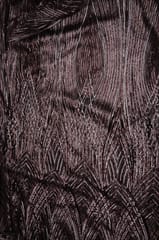 Brown Color Net Sequin Embroidery