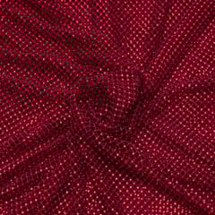 Red Color Net Saroaski Embroidery