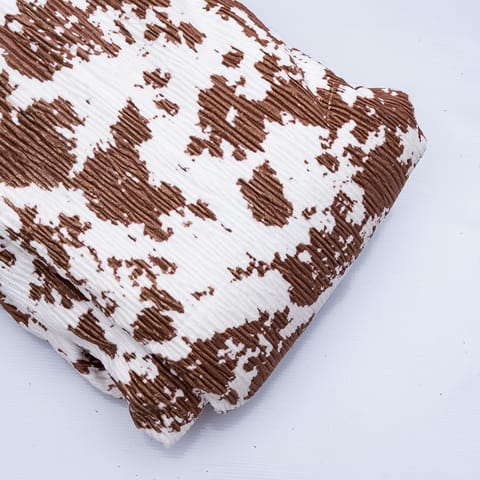 Brown Color Pleated Lycra