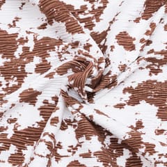 Brown Color Pleated Lycra