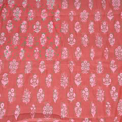 Peach Color Mal Chanderi Embroidery