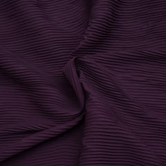 Wine Color Pleated Georgette