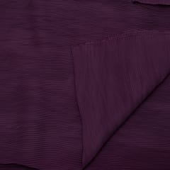 Wine Color Pleated Georgette