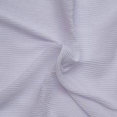 White Color Pleated Georgette