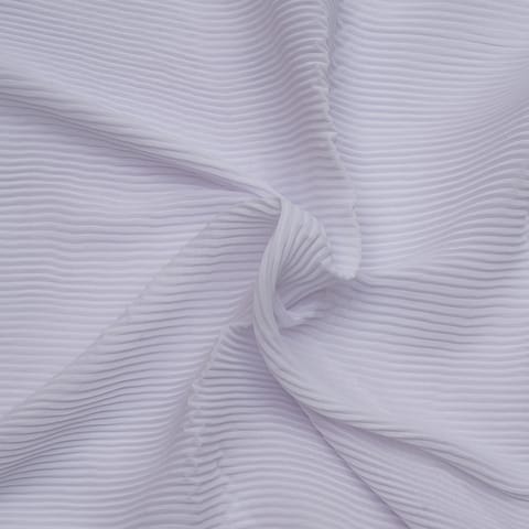 White Color Pleated Georgette