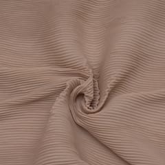 Biege Color Pleated Georgette