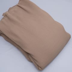 Biege Color Pleated Georgette
