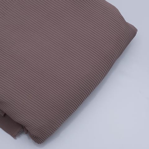 Taupe Color Pleated Georgette