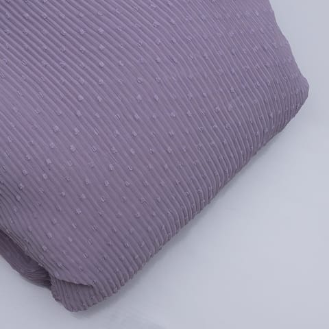 Lavender Color Pleated Dobby Georgette
