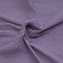 Lavender Color Pleated Dobby Georgette