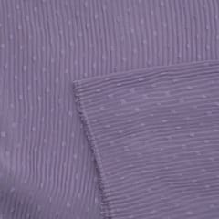 Lavender Color Pleated Dobby Georgette